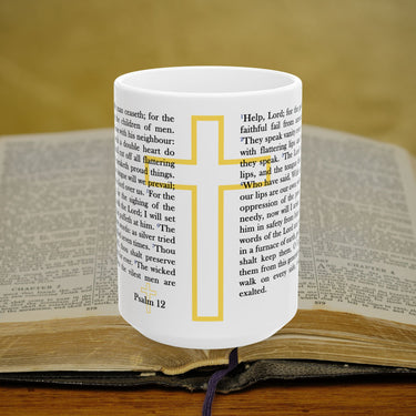 Psalm 12 Full Text - 15oz Coffee Mug